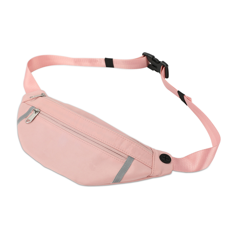 Cartera de hombro Fanny Rosa Bolsa de cintura personalizada Crossbody de senderismo para mujeres 12.8X9.6 