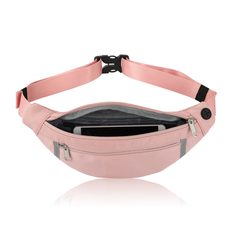 Cartera de hombro Fanny Rosa Bolsa de cintura personalizada Crossbody de senderismo para mujeres 12.8X9.6 