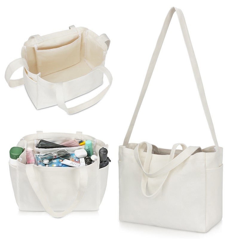 Bolso de compras plegable de lienzo de comestibles reutilizable con manguera larga 4.4x6.7x11