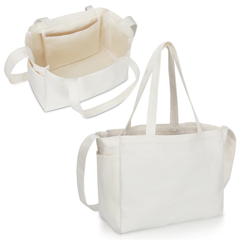 Bolso de compras plegable de lienzo de comestibles reutilizable con manguera larga 4.4x6.7x11