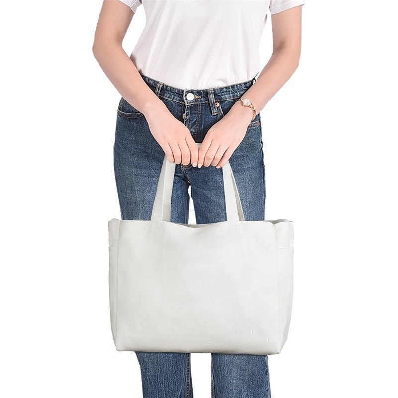 Bolso de compras plegable de lienzo de comestibles reutilizable con manguera larga 4.4x6.7x11