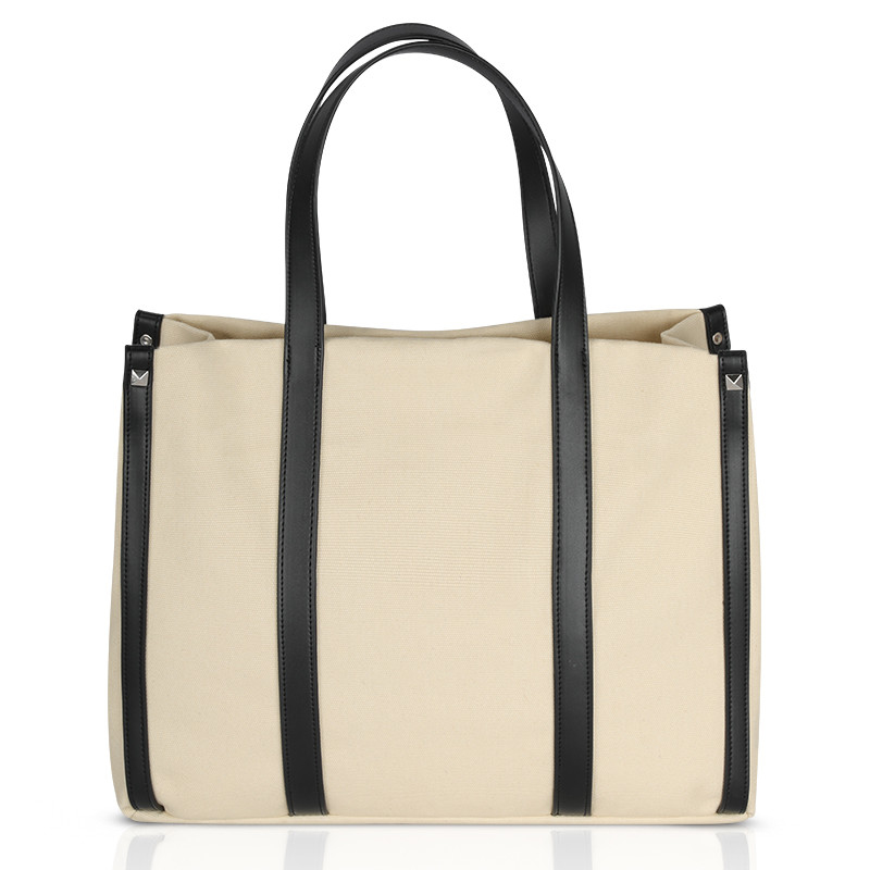 Bolsas de compras personalizadas de gran tamaño de lienzo Manos cortas de hombro 15x5x12