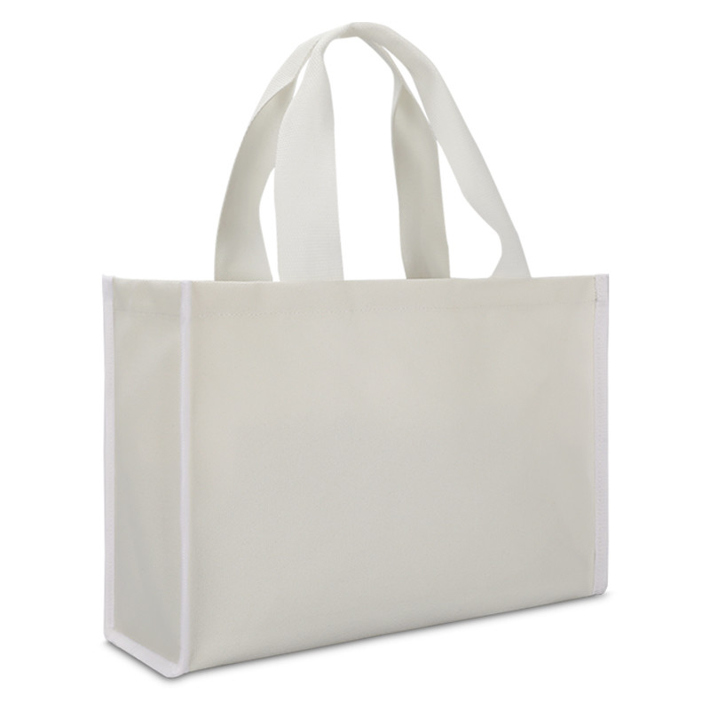 Bolsa de lienzo bolsas de compras personalizadas de venta al por menor de gran tamaño Fondo grueso 4x4x10