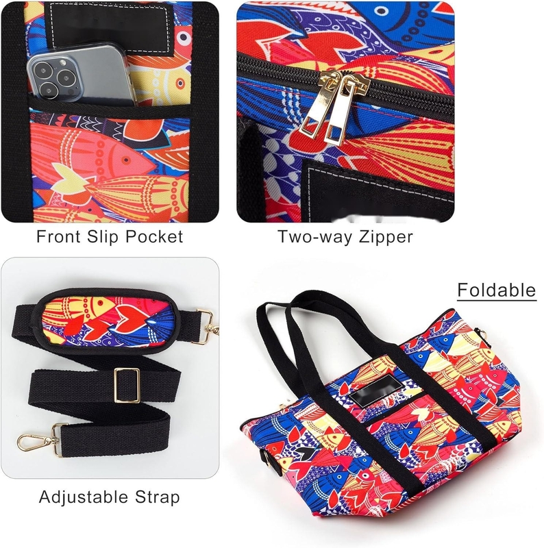 Bolsa portátil plegable aislada, refrescante, impermeable, ligera, grande y suave, con cinturón de hombro acolchado