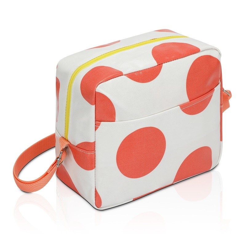 Bolso de compras de lona plegable Bolso de compras grande 3 bolsos bolsos carteras billeteras 15.5X12.5 
