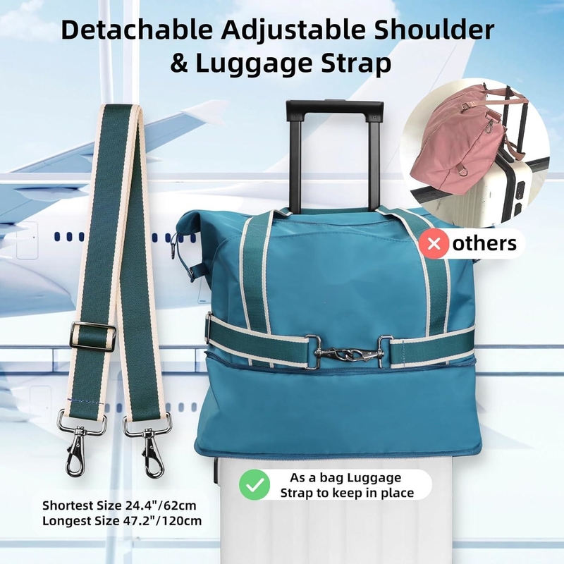 Bolso de viaje personalizado con correa desmontable