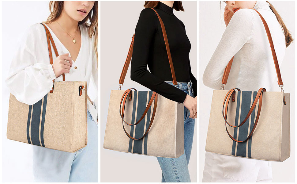 Capa de trabajo portátil bolso para mujeres viaje casual 16.33x4.7x12.99