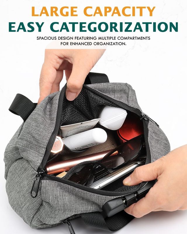 Grandes regalos bolso a prueba de olor con revestimiento de carbono viajes personalizados 210 D poliéster con cerradura combinada