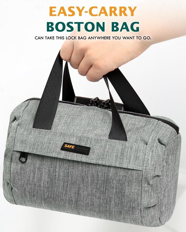 Grandes regalos bolso a prueba de olor con revestimiento de carbono viajes personalizados 210 D poliéster con cerradura combinada