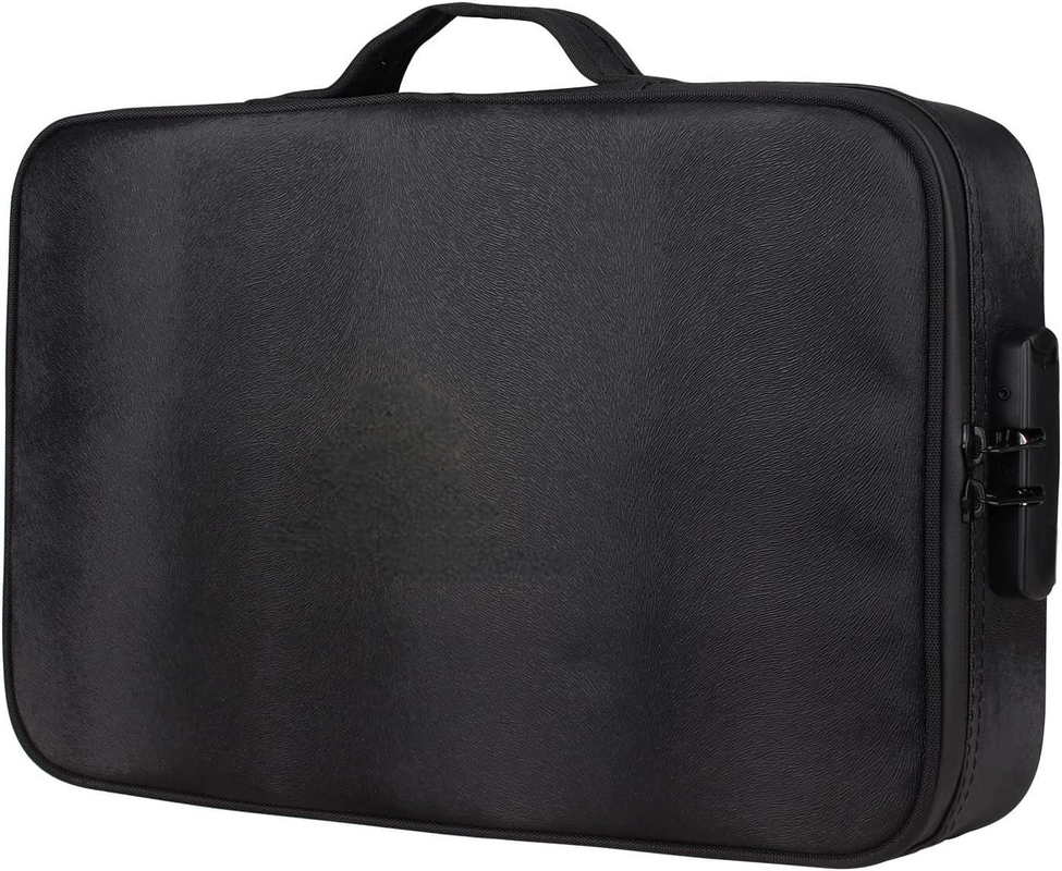 Color negro Almacenamiento de gran capacidad impermeable de viaje personalizado, prueba de olor, bolso con cerradura