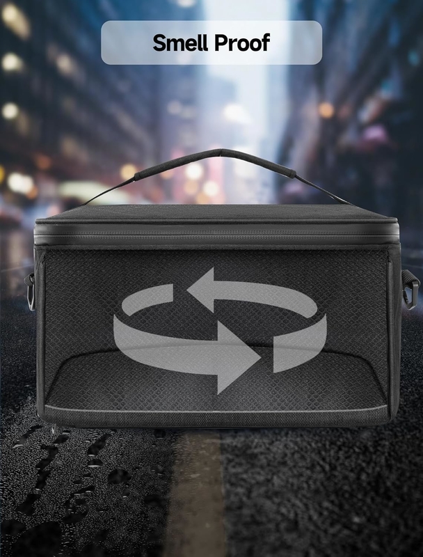 Bolso portátil de gran capacidad resistente a olores personalizado para viajes con cinturón de hombro desmontable