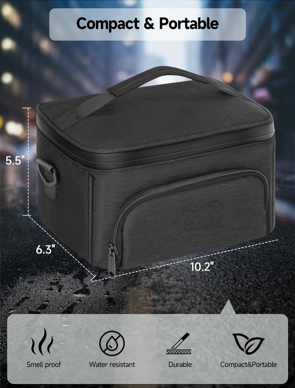 Bolso portátil de gran capacidad resistente a olores personalizado para viajes con cinturón de hombro desmontable
