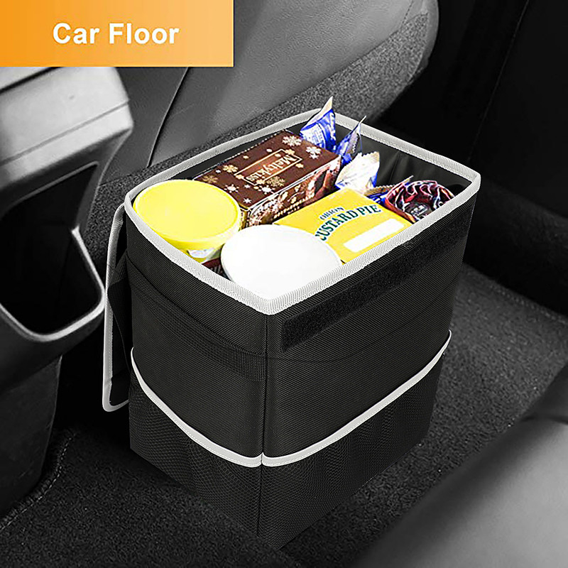 Carro de basura organizador bolsas negras colgantes a prueba de fugas contenedor de basura tapa basura 8.4x7.4x10.4