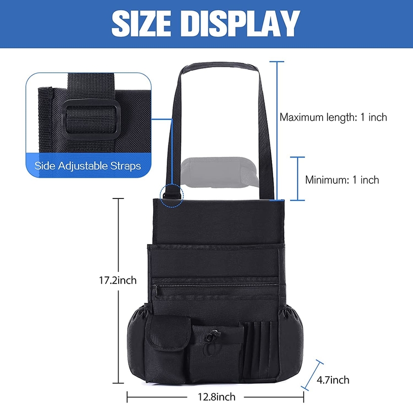 Bolso organizador del maletero del coche Almacenamiento asiento trasero delantero con bolso de enfriamiento extraíble 12.8X4.7X17.2