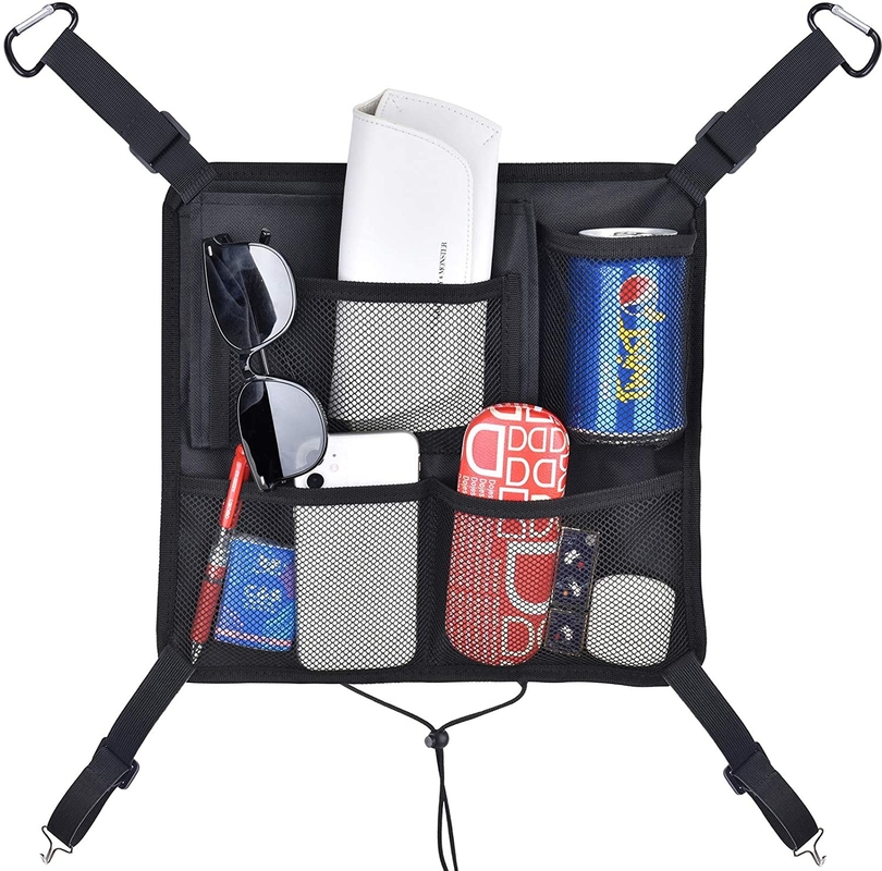 Asiento de coche Dorso lateral Almacenamiento Bolso de red Bolso de red de automóvil Bolso de bolsillo Mano