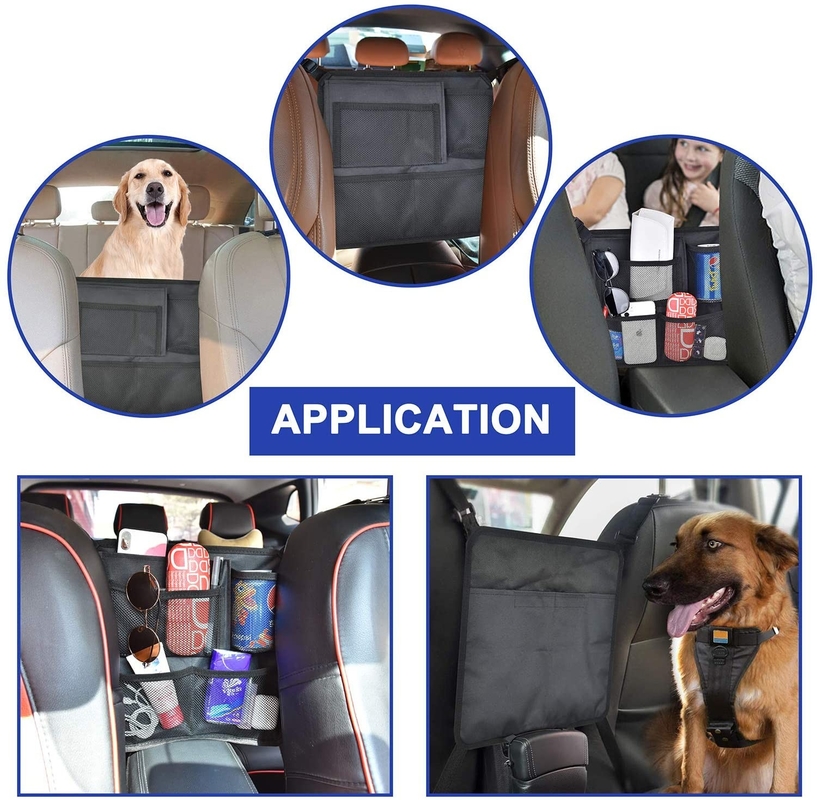 Asiento de coche Dorso lateral Almacenamiento Bolso de red Bolso de red de automóvil Bolso de bolsillo Mano