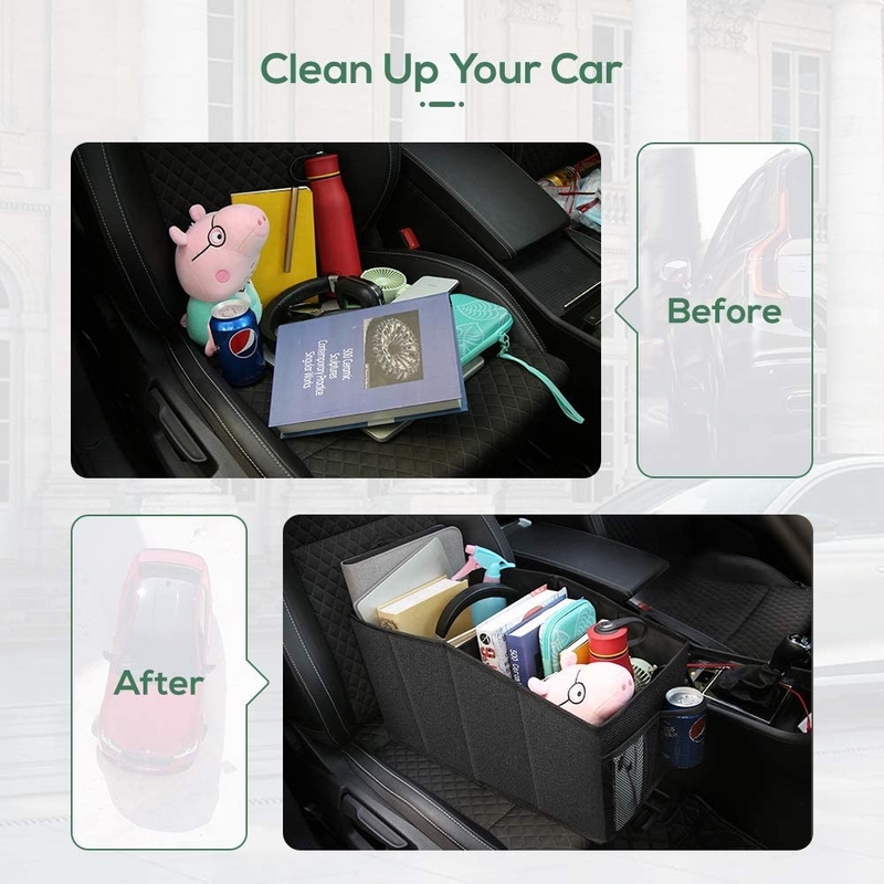 Carros de compras grandes organizador bolsas de comestibles plegable delantero trasero asiento camión 19X10X10