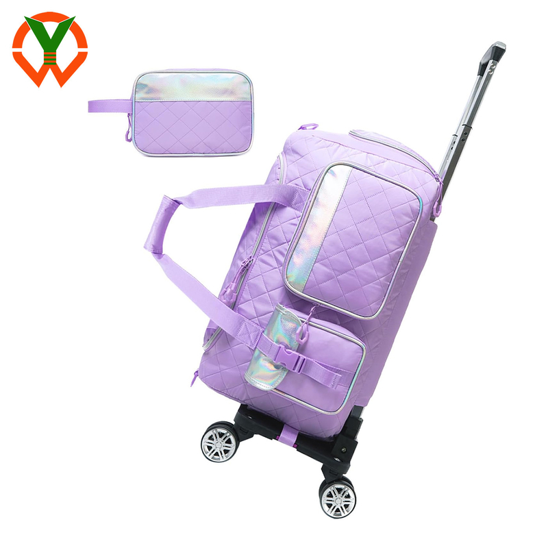 Bolsa de moda para mujeres con ruedas Bolsa de noche con compartimiento de zapatos para viajes