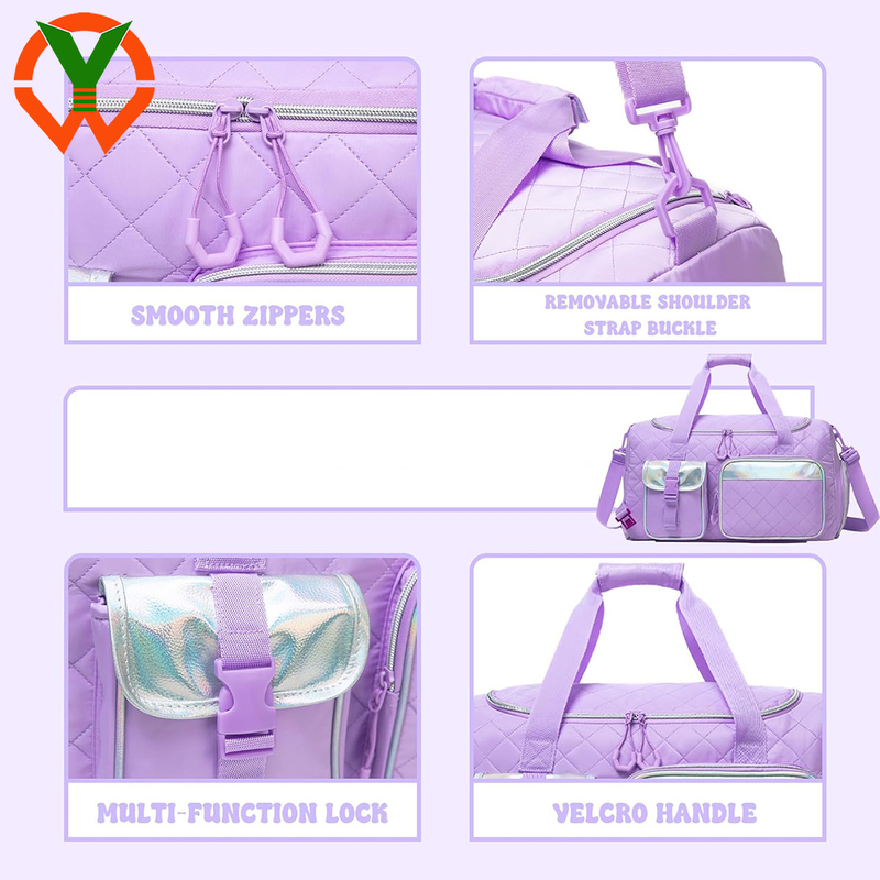 Bolsa de moda para mujeres con ruedas Bolsa de noche con compartimiento de zapatos para viajes