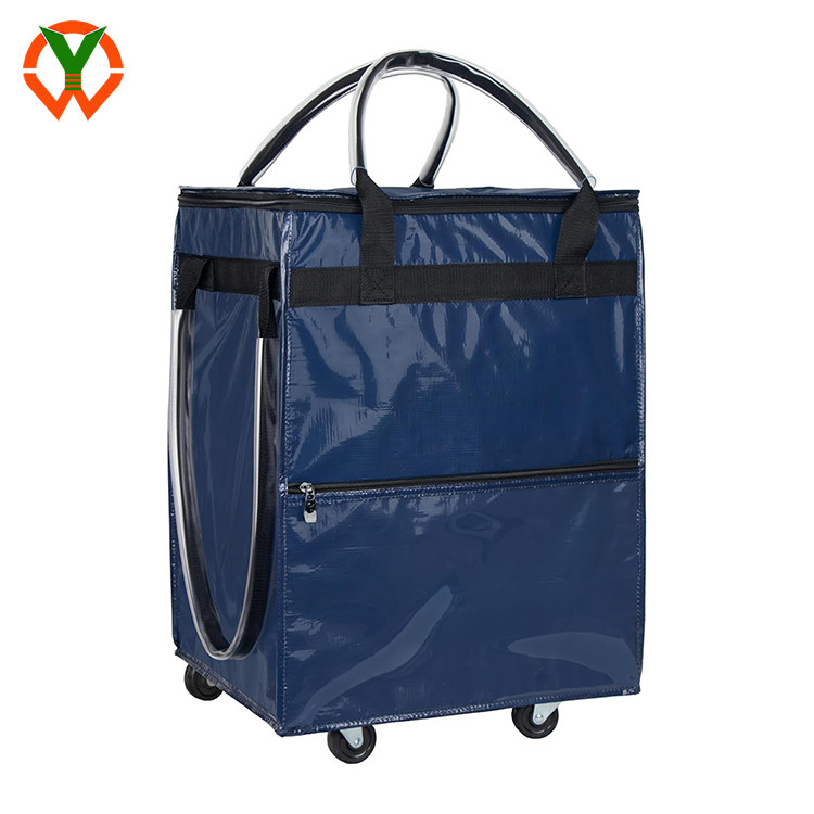 Carrito de compras de PP reutilizable de gran capacidad Bolso de compras plegable impermeable para viajes de compras