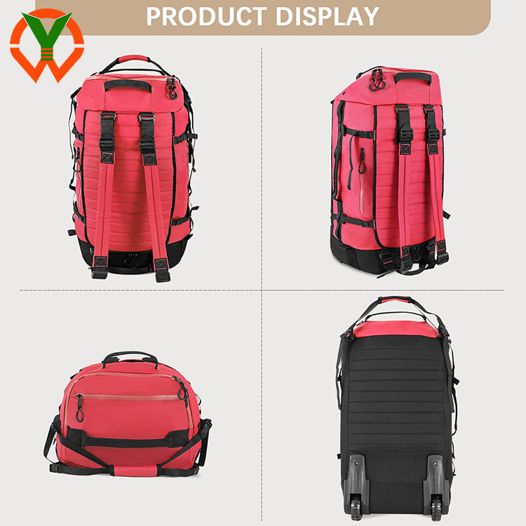 Bolso de viaje plegable de 86L grande, impermeable, con ruedas, diseñado para viajes convenientes